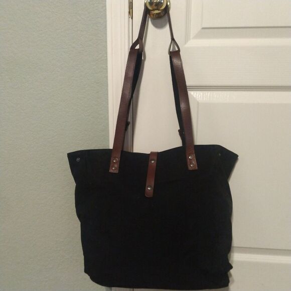 ARCH The Original Arch Bag Black Large Canvas & Leather Bag - Picture 3 of 15